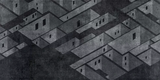 Tecnografica 73398-2 Architectures Metropolis Coal - mural w miejskie budynki