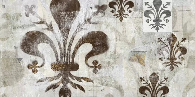 Tecnografica 78479-1A Art Cities Giglio Fiorentino Urban A - mural w ornamenty na betonowym tle