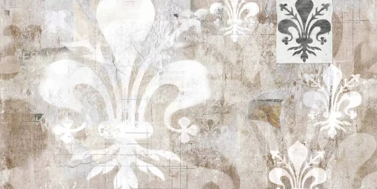 Tecnografica 78479-2A Art Cities Giglio Fiorentino Brick A - mural w ornamenty na betonowym tle