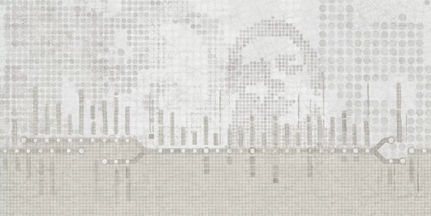 Tecnografica 78442-2 Art Cities Milan Calling Linen Stone Washed - mural w motyw Mediolanu