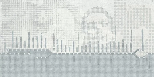 Tecnografica 78442-8 Art Cities Milan Calling Denim Stone Washed - mural w motyw Mediolanu
