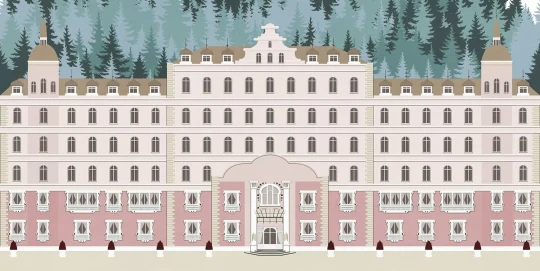 Tecnografica 79650-3 Cinema Gustave Soft - mural z motywem Grand Budapest Hotel