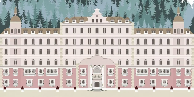 Tecnografica 79650-3 Cinema Gustave Soft - mural z motywem Grand Budapest Hotel