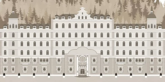 Tecnografica 79650-4 Cinema Gustave Vintage - mural z motywem Grand Budapest Hotel