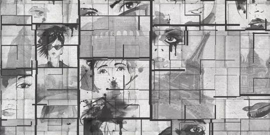 Tecnografica 62473-1 Cinema Comix Black and White - mural w komiksowy motyw