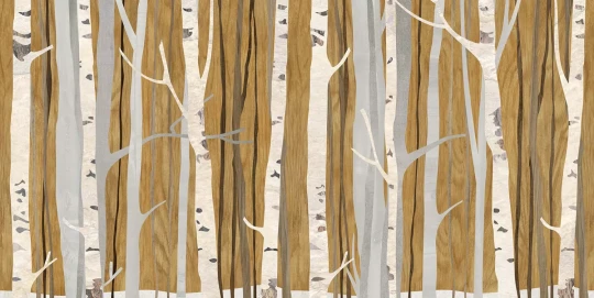 Tecnografica 54347-1 Bioliving Alberi Infinity Brown - mural w leśny krajobraz