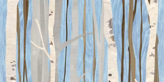 Tecnografica 54347-2 Bioliving Alberi Infinity Acqua - mural w leśny krajobraz