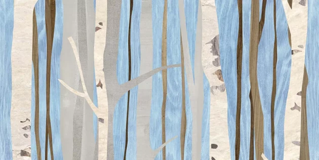 Tecnografica 54347-2 Bioliving Alberi Infinity Acqua - mural w leśny krajobraz
