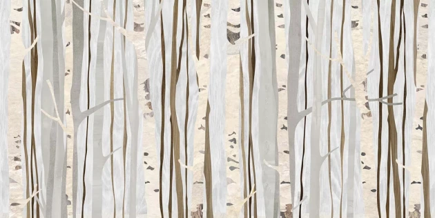 Tecnografica 54347-3 Bioliving Alberi Infinity White - mural w leśny krajobraz