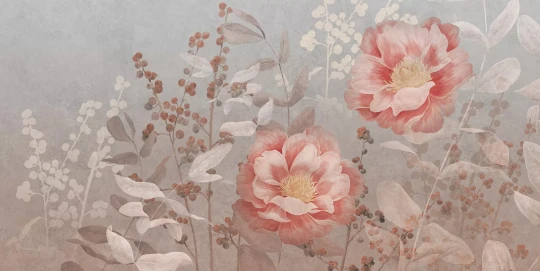 Tecnografica 83493-2 Bioliving Pemberley Rose - mural w duże kwiaty