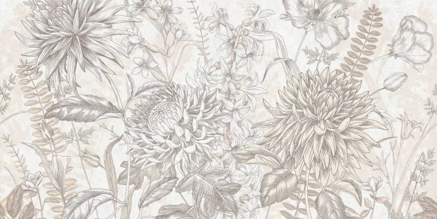Tecnografica 82781-3 Bioliving Wildflowers Soft - mural w dzikie kwiaty
