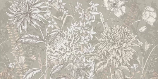 Tecnografica 82781-4 Bioliving Wildflowers Sage - mural w dzikie kwiaty