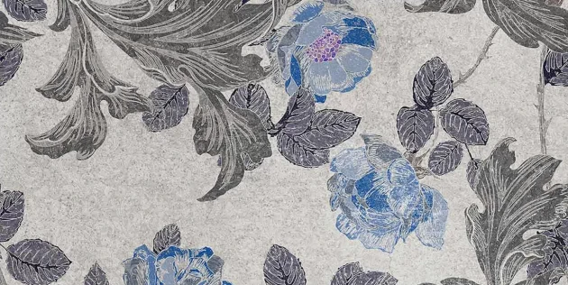 Tecnografica 65000-2 Bioliving Howard Negative - mural w kwiaty i liście