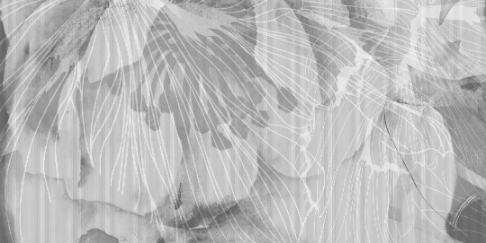 Tecnografica 54807-2 Bioliving Juliet Silver - mural w duże kwiaty