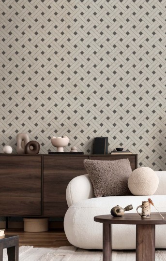 Cristiana Masi 32427 Vitalis Elan - tapeta w ukośną kratę