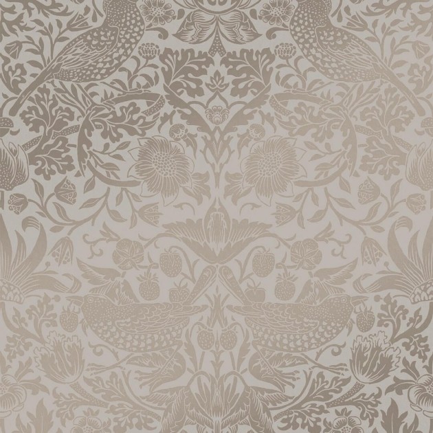 Graham & Brown 124238 William Morris At Home - metaliczna tapeta w ptaki i roślinne ornamenty