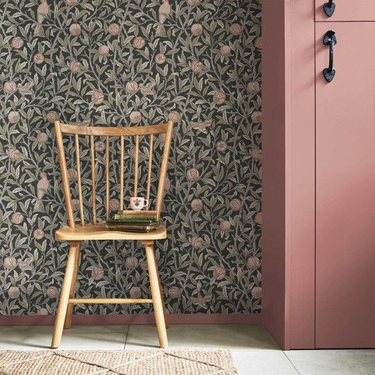 Graham & Brown 124258 William Morris At Home - tapeta w ptaki i owoce granatu