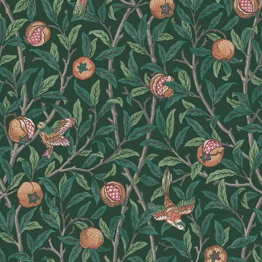 Graham & Brown 124260 William Morris At Home - tapeta w ptaki i owoce granatu
