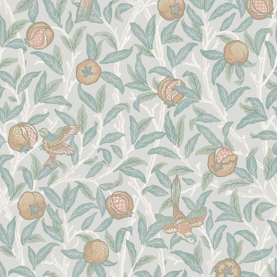 Graham & Brown 124261 William Morris At Home - tapeta w ptaki i owoce granatu