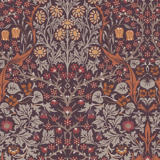 Graham & Brown 124249 William Morris At Home - tapeta w stylizowane liście i kwiaty