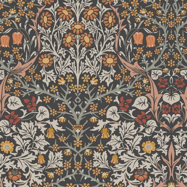 Graham & Brown 124250 William Morris At Home - tapeta w stylizowane liście i kwiaty