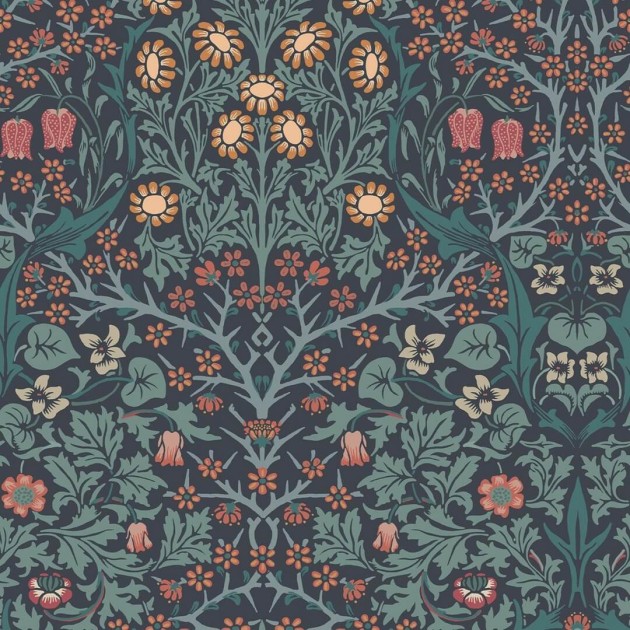 Graham & Brown 124251 William Morris At Home - tapeta w stylizowane liście i kwiaty