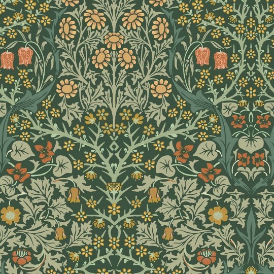 Graham & Brown 124252 William Morris At Home - tapeta w stylizowane liście i kwiaty