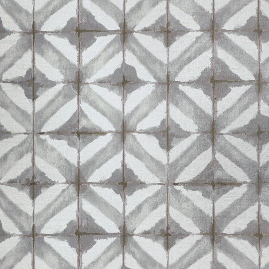 Thibaut T24445 Yutori Water Blocks Grey - geometryczna tapeta z sizalu