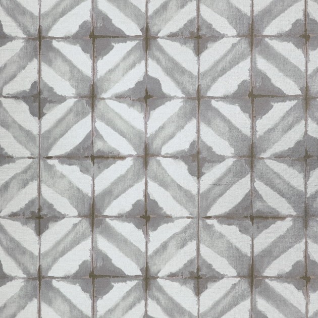 Thibaut T24445 Yutori Water Blocks Grey - geometryczna tapeta z sizalu