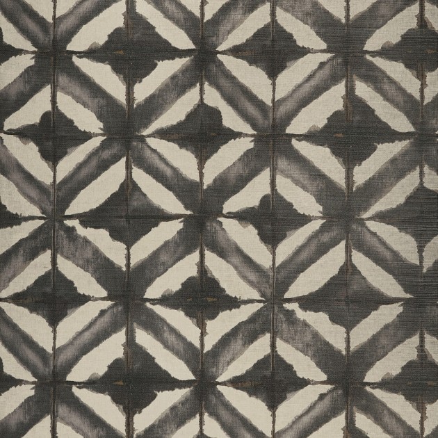 Thibaut T24446 Yutori Water Blocks Black - geometryczna tapeta z sizalu
