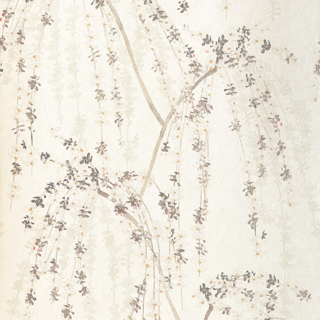 Thibaut T24454 Yutori Weeping Blossom White - tapeta w kwiaty wiśni