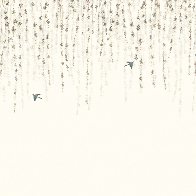 Thibaut TM24451 Yutori Blossom Mural White - mural w kwiaty wiśni