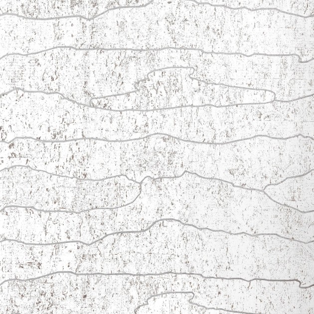 Thibaut T24405 Yutori Cloud Mosaic White Silver - korkowa tapeta w chmur