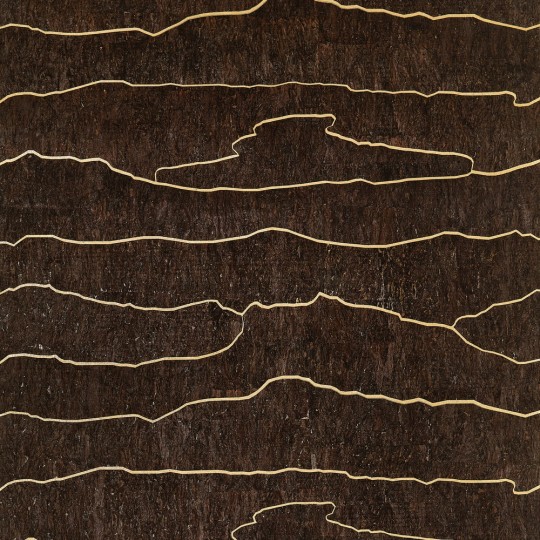 Thibaut T24407 Yutori Cloud Mosaic Gold Bark - korkowa tapeta w chmur