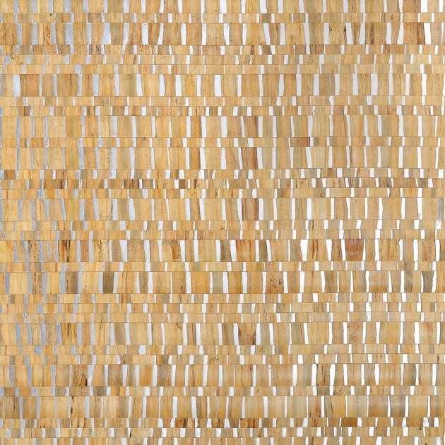 Thibaut T24427 Yutori Namonaki Silver - tapeta w mozaikowy wzór z łodygi hiacyntu