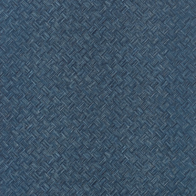 Thibaut T34064 Texture Resource 9 Saddle Weave Navy - tapeta w splot koszykowy