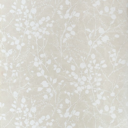 Thibaut T34096 Texture Resource 9 Katamari Bud Pearl and White - tapeta w liście o metalicznym połysku