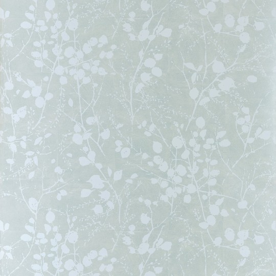 Thibaut T34097 Texture Resource 9 Katamari Bud Powder Blue and White - tapeta w liście o metalicznym połysku