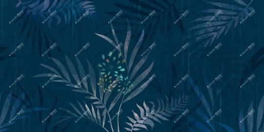 Inkiostro Bianco INKDRRU2304 Inediti Serie 05 Colorello - mural w egzotyczne liście