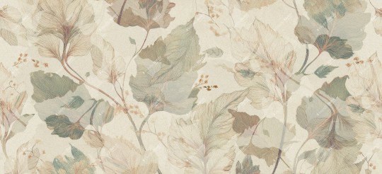 Inkiostro Bianco INKDSBU2502 Inediti Serie 05 Yume - mural w duże liście