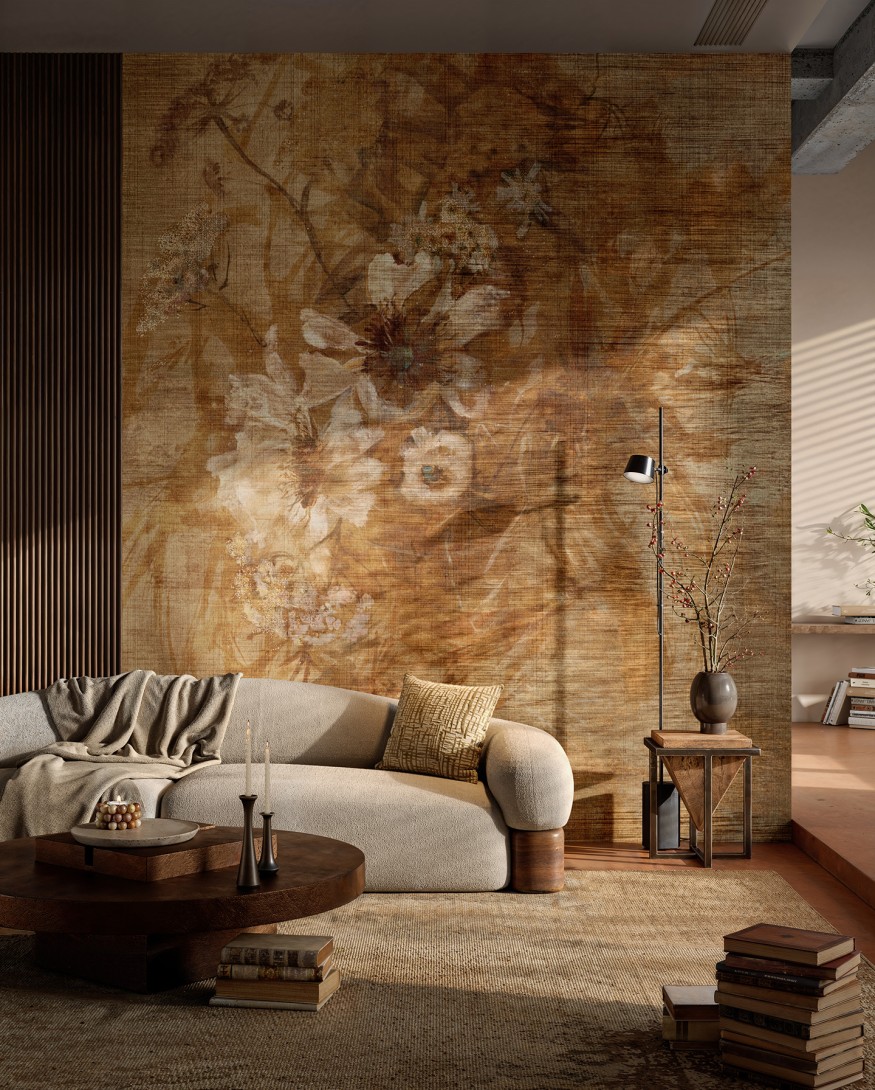 Wonderwall 35 0351 02 Russet - mural w bukiet kwiatów