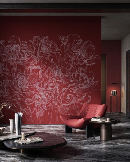 Wonderwall 35 0589 05 Rediga - mural w kwiaty