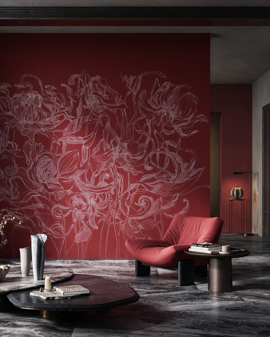 Wonderwall 35 0589 02 Rediga - mural w kwiaty