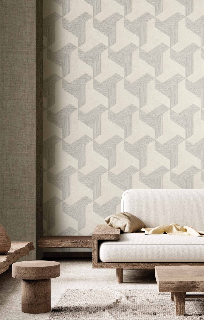 Cristiana Masi 27585 Sintesi Sige - tapeta imitująca tkaninę