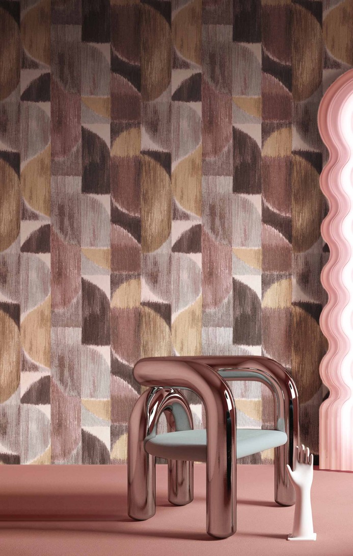 Cristiana Masi 27525 Sintesi Kiklos - tapeta w półkola i prostokąty