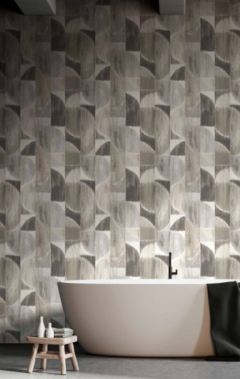 Cristiana Masi 27529 Sintesi Kiklos - tapeta w półkola i prostokąty