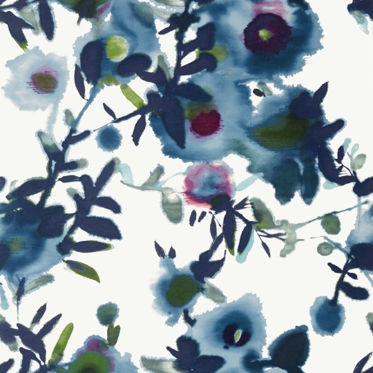 Thibaut T13083 Summer House Open Spaces Blue - tapeta w akwarelowy wzór