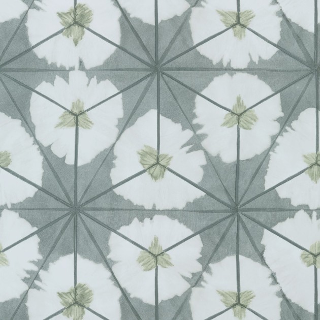 Thibaut T13092 Summer House Sunburst Grey - tapeta w geometryczne kwiaty