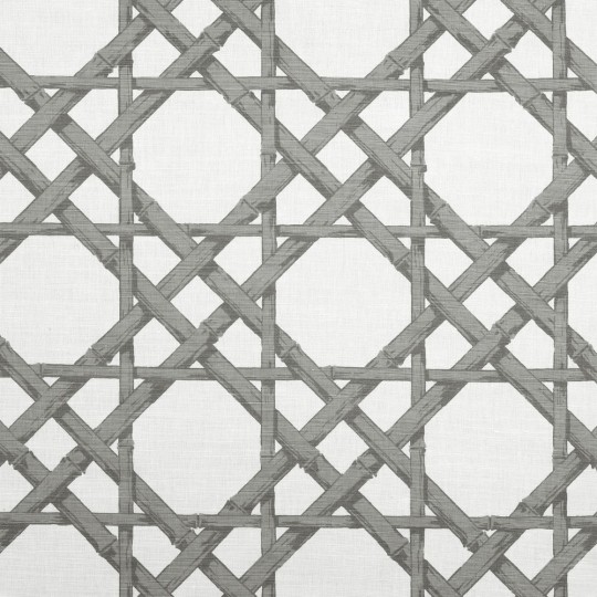 Thibaut T13141 Summer House Cyrus Cane Grey - tapeta w geometryczną kratownice