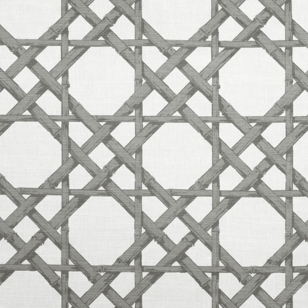 Thibaut T13141 Summer House Cyrus Cane Grey - tapeta w geometryczną kratownice